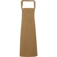 Premier Chino Cotton Bib Apron in Khaki