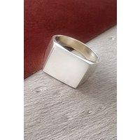 Otis Jaxon London Men's Square Silver Signet Ring | Size: P