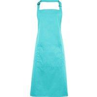 Premier Women's Colours Bip Apron With Pocket Workwear in Duck Egg Blue