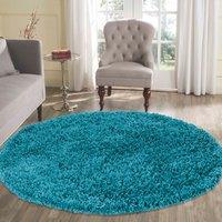 Desire Rugs Modern Elegant Soft Shaggy Rug for Living Rooms - Stylish Area Rugs in Teal | Size: 120 cm diameter