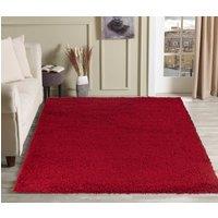 Desire Rugs Modern Elegant Soft Shaggy Rug for Living Rooms - Stylish Area Rugs in Red | Size: 80 cm x 150 cm