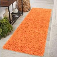 Desire Rugs Modern Elegant Soft Shaggy Rug for Living Rooms - Stylish Area Rugs in Orange | Size: 120 cm diameter