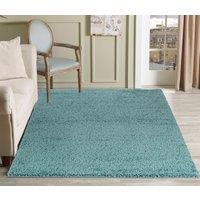 Desire Rugs Modern Elegant Soft Shaggy Rug for Living Rooms - Stylish Area Rugs in Duck Egg Blue | Size: 80 cm x 150 cm