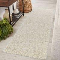 Desire Rugs Modern Elegant Soft Shaggy Rug for Living Rooms - Stylish Area Rugs in Ivory | Size: 80 cm x 150 cm