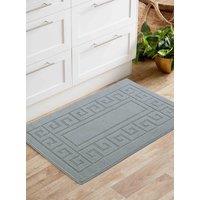 Desire Rugs Ivy Anti-Slip Greek Key Design Doormat - Machine Washable for Easy Care in Dark Grey | Size: 120 cm x 160 cm