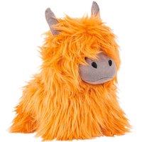 Paoletti Highland Cow Faux Fur Novelty Door Stop in Orange