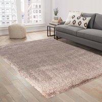 Desire Rugs Modern Soft Plain Shimmer Shaggy Area Rugs in Bronze | Size: 80 cm x 150 cm