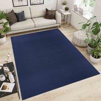 Desire Rugs Simple Low Pile Modern Tufted Area Rugs for Living Room with Felt Backing in Navy | Size: 57 cm x 220 cm