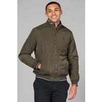 Kensington Eastside Men's Funnel Neck Zip Jacket in Khaki | Size: Large