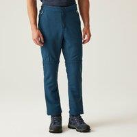 Regatta Men's 'Leesville' Zip Off-Hiking Trousers in Blue | Size: 33R
