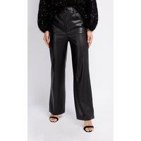 Little Mistress Women's Black PU Trousers | Size: 12