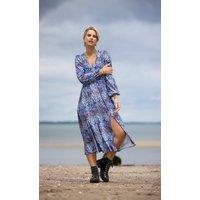 Little Mistress Women's Peacock Print Midaxi Dress | Size: 14