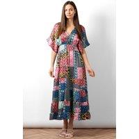 Sarta Women's Patchwork Maxi Kaftan Dress Multicoloured | Size: Medium