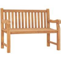 Berkfield Home Garden Bench 114 cm Solid Teak Wood in Brown