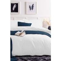 Belledorm Easy Care 200 Thread Count Cotton Polyester Percale Duvet Cover in White | Size: Double