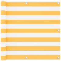 Balcony Screen White and Yellow 90x400 cm Oxford Fabric