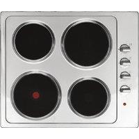 Statesman 4 Plate Electric Hob Cooktop, Side Dial Control in Silver