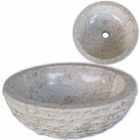 Berkfield Home Basin Marble 40 cm Cream