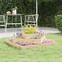 Berkfield Home Planter 83x83x27 cm Solid Wood Pine in Brown | Size: 83 x 83 x 27 cm