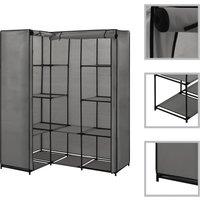 Berkfield Home Corner Wardrobe Grey 130x87x169 cm | Size: 130 x 87 x 169 cm