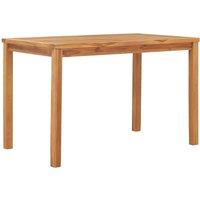 Berkfield Home Garden Dining Table 120x70x77 cm Solid Teak Wood in Brown | Size: 120 x 70 x 77 cm