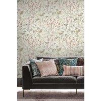 Clarissa Hulse Summer Border Floral Wallpaper in Pink | Size: 10000mm x 520mm
