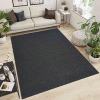 Desire Rugs Simple Low Pile Modern Tufted Area Rugs for Living Room with Felt Backing in Dark Grey | Size: 200 cm x 290 cm