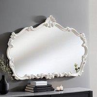 Yearn Mirrors Traditional Decorative Landscape mirror White 123(w)x82cm(h)
