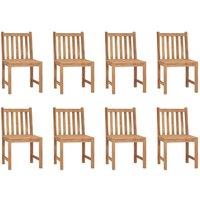 Berkfield Home Garden Chairs 8 pcs Solid Teak Wood in Brown