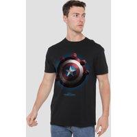 Marvel Captain America Brave New World Red Hulk Shield Poster T-Shirt, Black | Size: Medium
