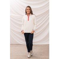 Lighthouse Clothing Shore Women's Sweatshirt Cotton Funnel Neck Jersey in Beige | Size: 18