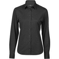 TEE JAYS Women's Stretch Long-Sleeved Active Shirt in Black | Size: Large