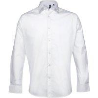 Premier Men's Supreme Poplin Formal Shirt in White | Size: 15.5 in