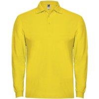 ROLY Men's Estrella Long-Sleeved Polo Shirt in Yellow | Size: 3XL