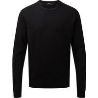 Premier Men's Knitted Cotton Crew Neck Sweatshirt in Black | Size: 3XL