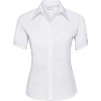 Russell Collection Women's Ultimate Non-Iron Short-Sleeved Shirt in White | Size: 3XL