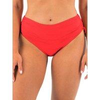 Fantasie Women's Beach Waves Adjustable Leg Bikini Short in Red | Size: 16
