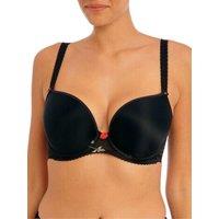 Freya Women's Rose Blossom Moulded Plunge T-Shirt Bra in Black | Size: 36E