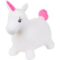FINEWAY Kids' Inflatable Unicorn Space Hopper in White