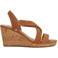 Dune London Women's Wide Fit 'Kamies' Wedges in Natural | Size: 8