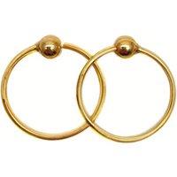 Raina Jewels Women's 22ct Yellow Gold Children's & Adult Tiny Hoop Pair Earrings-10 mm