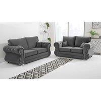 Sofa World Falcon 3+2 Diamonds Fullback Sofa in Grey