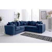 Sofa World Layla Corner Scatterback Sofa in Blue