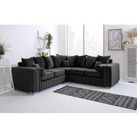 Sofa World Layla Corner Scatterback Sofa in Black