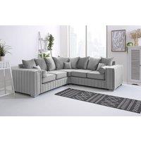 Sofa World Layla Corner Scatterback Sofa in Silver