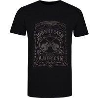 Johnny Cash Men's American Rebel T-Shirt in Black | Size: Small
