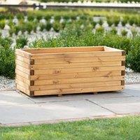 Primrose Pine Wooden Timber Raised Bed Outdoor Trough Planed Planter 120cm in Natural