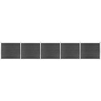 Berkfield Home Fence Panel Set WPC 872x146 cm Grey