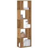 Berkfield Home Bookcase 5-Tier Artisian Oak 45x23.5x162.5 cm Engineered Wood in Brown