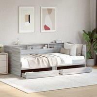 Berkfield Home Daybed with Drawers without Mattress Grey Sonoma 90x190 cm Single